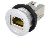 Soclu RJ45 22mm har-port IP20 Argintiu