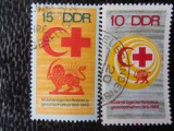 DDR-50 ANI LIGA DE CRUCE ROSIE-SERIE COMPLETA-STAMPILATE, Stampilat