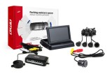 Set senzori de parcare AMiO TFT02 4,3 inch cu camera HD-307-IR, 4 senzori spate negri Gold, afisaj si intrare camera marsarier