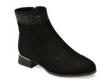 Ghete EPICA negre, KR705, din piele intoarsa