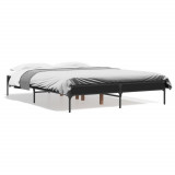 Cadru de pat, negru, 120x200 cm, lemn prelucrat si metal GartenMobel Dekor, vidaXL