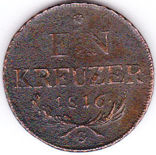 4.Transilvania Baia Mare,Austria,Ungaria 1 creitar,kreuzer,krajczar 1816 G