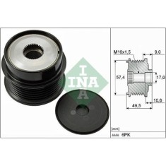 Fulie alternator Citroen C5 3 (Rd ), C5 3 Break (Rw ), C6 (Td ); Peugeot 407 (6d ), 407 Coupe (6c ), 407 Sw (6e ), 607 (9d, 2.7 HDI, 2.7 HDi (6DUHZJ,