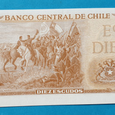 10 Escudos - Bancnota Chile - piesa SUPERBA - UNC