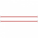 VidaXL Bare de rotire, 2 piese, roșu, 125 cm, oțel