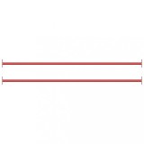 VidaXL Bare de rotire, 2 piese, roșu, 125 cm, oțel 93199