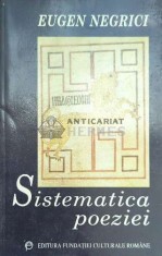 Sistematica poeziei - 1998 - Eugen Negrici ($E58)