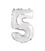 Balon Folie Cifra 35 cm Argintiu-Tip Cifra 5, Godan
