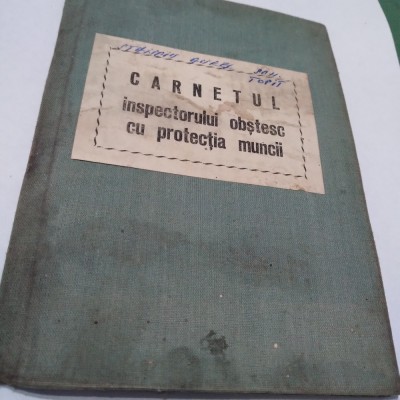 CARNETUL INSPECTORULUI OBSTESC CU PROTECTIA MUNCII foto
