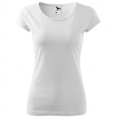 Tricou dama, 100% bumbac, Pure, alb foto