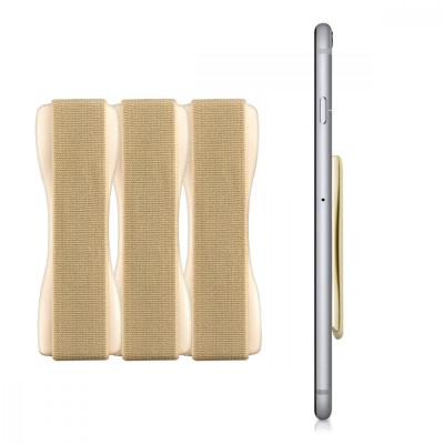 Set 3 Suporti tip inel pentru telefon, Kwmobile, Auriu, Plastic, 43997.05 foto
