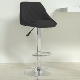 vidaXL Scaun de bar, negru, catifea