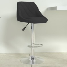 vidaXL Scaun de bar, negru, catifea