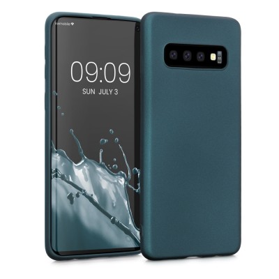 Husa Kwmobile pentru Samsung Galaxy S10, Silicon, Verde, 47452.14 foto