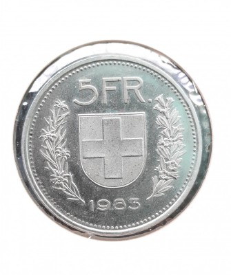 5 Francs 1983, Elvetia - G 4501 foto