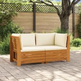 vidaXL Set de canapele de exterior 2 Bucată Maro Lemn Solid de Acacia 3403084