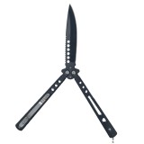 Cutit fluture Butterfly, Balisong 21 cm, negru, cu Tais, model dinamic