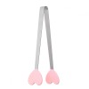 Cleste creativ pentru mancare, flippy, model inimioare din silicon, 14.5x3 cm, rezistent la temperaturi inalte si coroziune, roz