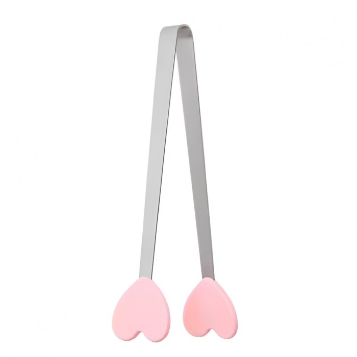 Cleste creativ pentru mancare, flippy, model inimioare din silicon, 14.5x3 cm, rezistent la temperaturi inalte si coroziune, roz