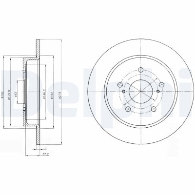 DELPHI BG4222 Disc frana foto