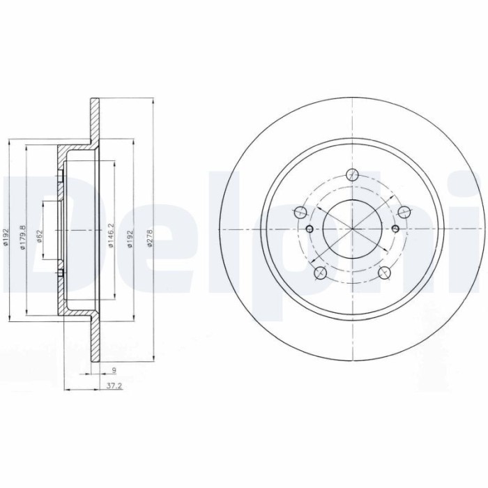 DELPHI BG4222 Disc frana