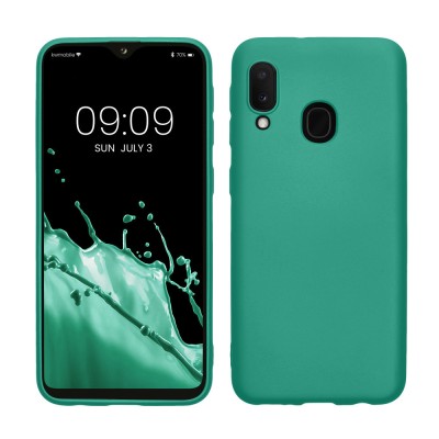 Husa Kwmobile pentru Samsung Galaxy A20e, Verde, Silicon, KWM0000102K011C foto