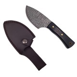 Cumpara ieftin Cutit de vanatoare DEPOX&reg;, Tribal Chief, 20 cm, otel inoxidabil, negru, teaca piele ecologica