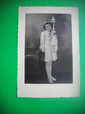 HOPCT 157 X FATA CU LUMANARE LA ANIVERSARE -FOTOGRAFIE VECH-TIP CP foto