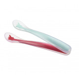 Sophie La Girafe Vulli Silicone Spoons linguriță pentru copii Red/ Blue 4m+ 2 buc