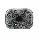 Farfurie - Cosmos Noir Et Blanc Rectangle, 14x10cm (doua modele) | Sema Design
