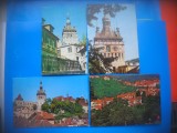 HOPCT LOT 3661 - 4 CARTI POSTALE-SIGHISOARA - JUD MURES-CIRCULATE, Circulata, Printata
