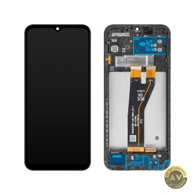 Display cu Touchscreen MP compatibil cu Samsung Galaxy A14 A145 cu Rama Versiune Non-Europa Negru foto