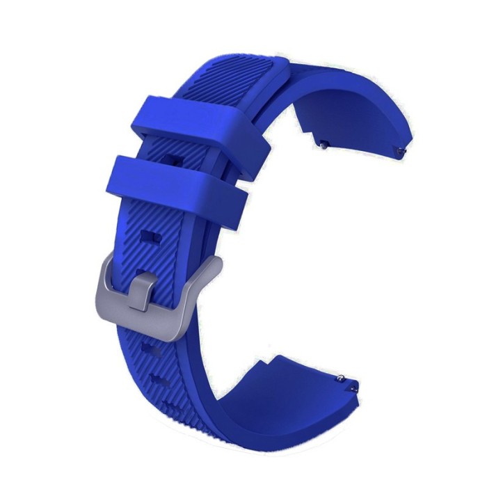 Curea silicon, compatibila Fossil Gen 5 Smartwatch, telescoape Quick Release, 22mm, Blue
