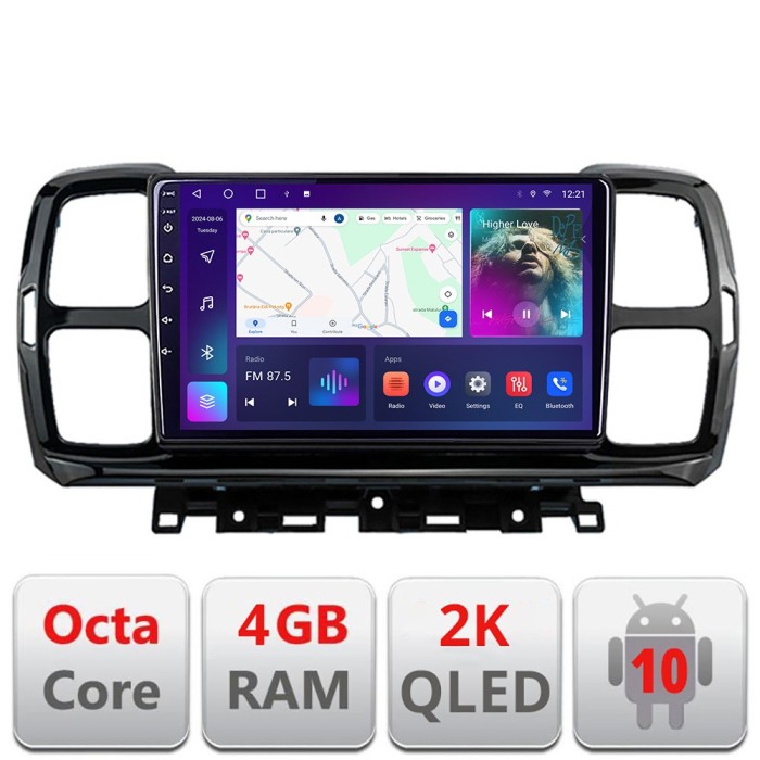 Navigatie Citroen C5 Aircross Android ecran Qled 2K Octa core 4+32 Kit-aircross+EDT-E409-2K CarStore Technology