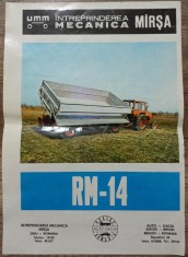Pliant promovare remorca agricola RM-14// Intreprinderea Mecanica Mirsa foto
