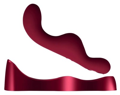 Stimulator Ruby Glow Brush Remote Control 10 Moduri Vibratii Silicon USB Rosu Burgundy foto