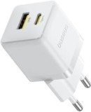 INCARCATOR retea Baseus Palm, Quick Charge 30W, 1 x USB Type-C, 1 x USB, alb &quot;P1011160A213-00&quot; (timbru verde 0.18 lei) - 6932172672485