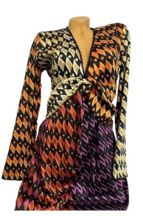 Rochie scurtă multicoloră Sobe, M INTL, bumbac și lycra