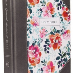 KJV, Journal the Word Bible, Cloth Over Board, Pink Floral, Red Letter Edition, Comfort Print: Reflect, Journal, or Create Art Next to Your Favorite V