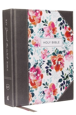 KJV, Journal the Word Bible, Cloth Over Board, Pink Floral, Red Letter Edition, Comfort Print: Reflect, Journal, or Create Art Next to Your Favorite V foto