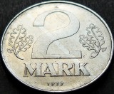 Moneda 2 MARK / MARCI - RD GERMANA / GERMANIA DEMOCRATA, anul 1977 *cod 964 B