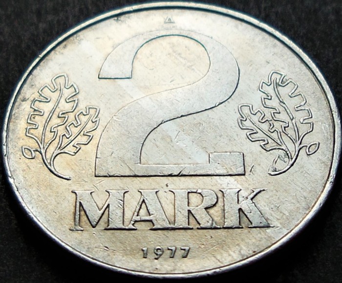 Moneda 2 MARK / MARCI - RD GERMANA / GERMANIA DEMOCRATA, anul 1977 *cod 964 B