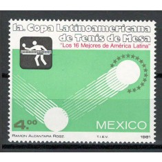 Mexic 1981 MNH - Prima Cupa Latino-Americana de tenis de masa, nestampilat