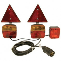 Kit magnetic remorca auto Carpoint cu lampi , cablu de 4,5m, fisa remorca , triunghi reflectorizante si lampa ceata - BIT2-404086 foto