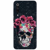 Husa silicon pentru Xiaomi Mi 9, Colorful Skull Roses Space