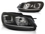 Set de faruri de tuning potrivit pentru VW Golf VI 2008-2012 cu baza neagra, stanga si dreapta Performance AutoTuning