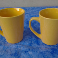 Yellow, set 2 cesti cafea si ceai de portelan, 250 ml