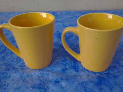 Yellow, set 2 cesti cafea si ceai de portelan, 250 ml foto