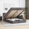 VidaXL Cadru de pat otoman cu saltea gri 140x200cm piele artificială 3311311