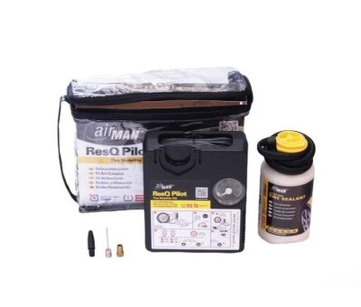 Kit complet compresor cu manomentru+solutie reparat anvelope auto ,moto ,atv AirMAN 12 &amp;quot;-17&amp;quot; 300ml 12V foto